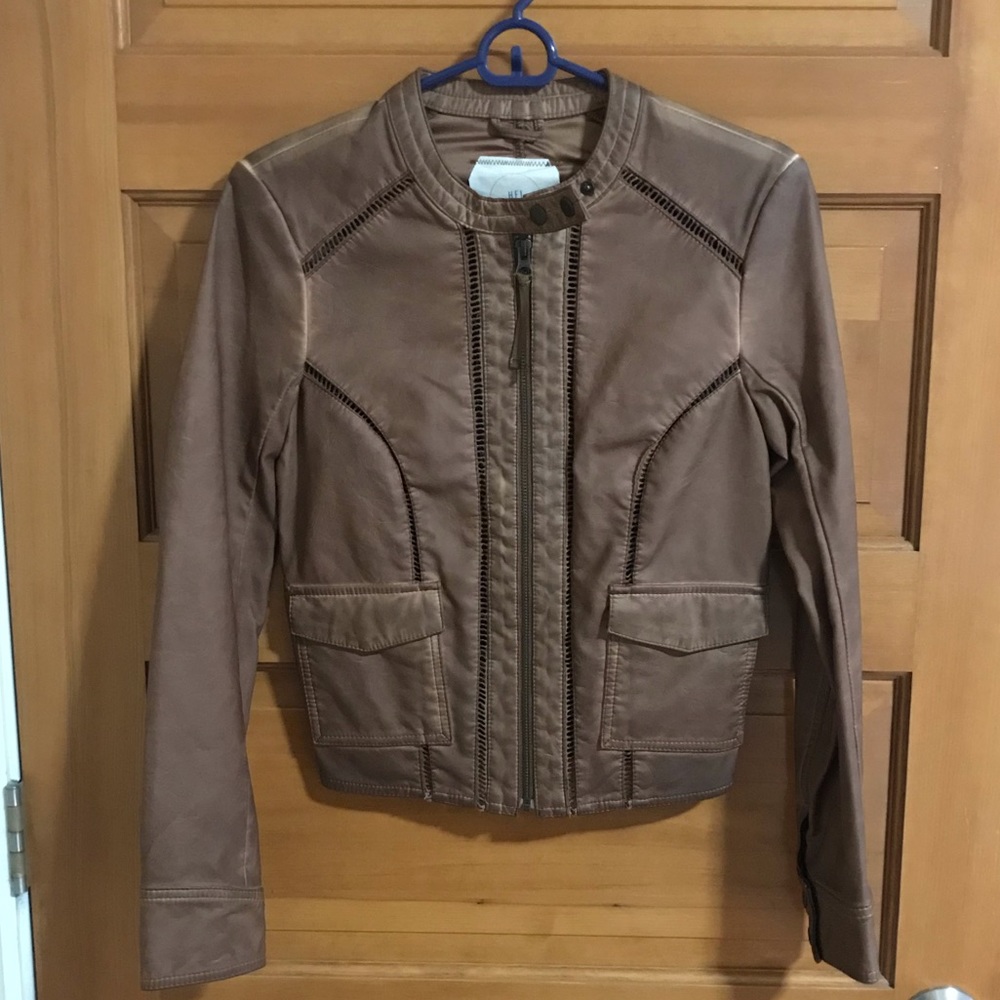 Hei Vegan leather Moto jacket from Anthro NWOT
